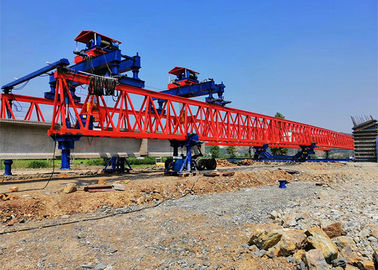 रेलवे ब्रिज गर्डर प्रीकास्ट बीम इंस्टालेशन के लिए क्रेन A5 - A7 लॉन्च कर रहा है