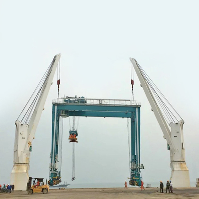 22m RTG मॉडल कंटेनर क्रेन 500t इलेक्ट्रिक पावर सप्लाई डबल गर्डर