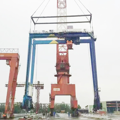 22m RTG मॉडल कंटेनर क्रेन 500t इलेक्ट्रिक पावर सप्लाई डबल गर्डर